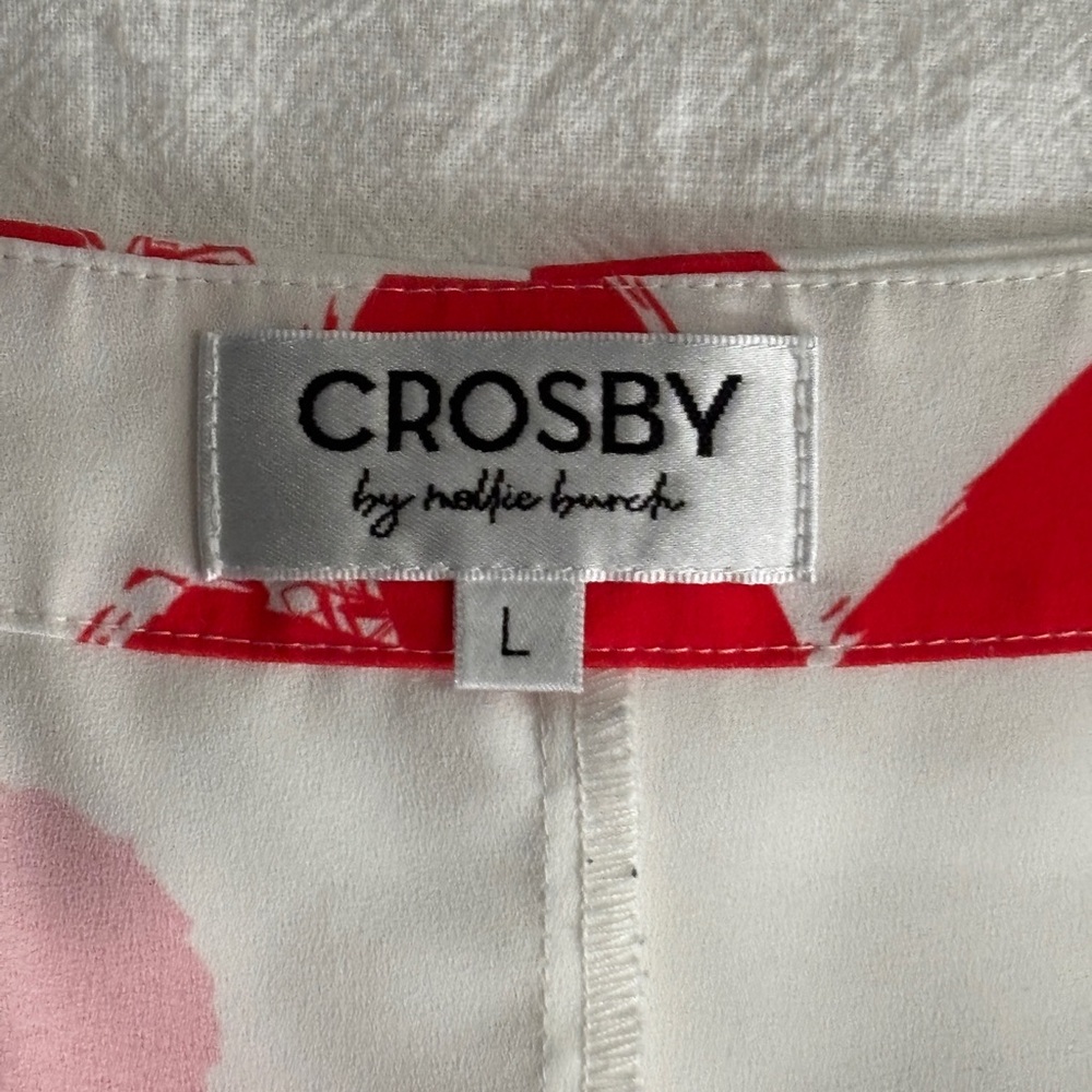 CROSBY BY MOLLIE BURCH martha tunic top in poppy RED & WHITE FLORAL LARGE - Picture 7 of 10